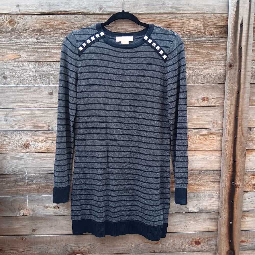 Michael Kors Striped Studded Sweater Dress Size S